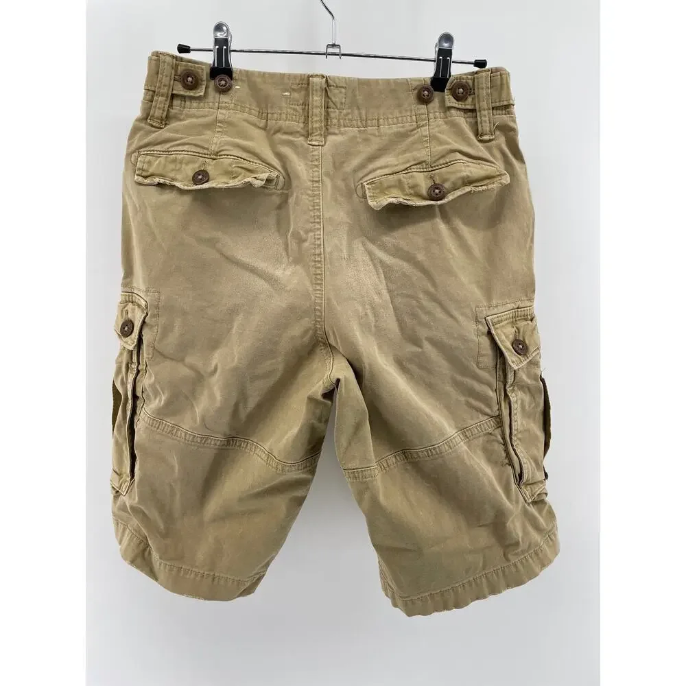 American Eagle Cargo Shorts Men’s 30 Khaki Longer Length Next Level Stretch